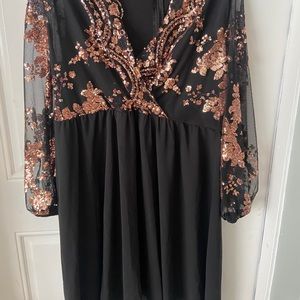 Gold Sequin Dress